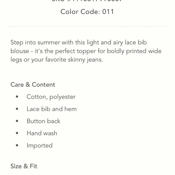 Anthropologie Lace Sleeveless Top Swiss Dot Medium - Picture 9 of 9